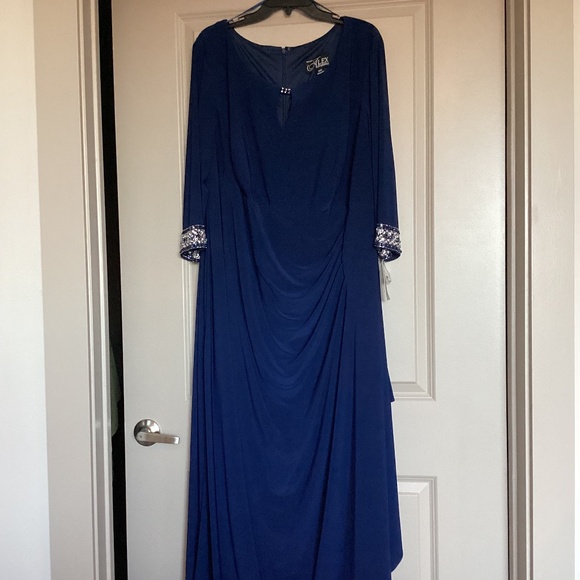 Alex Evenings Embellished Faux Wrap Gown (Plus Size), size 24W - Picture 3 of 12